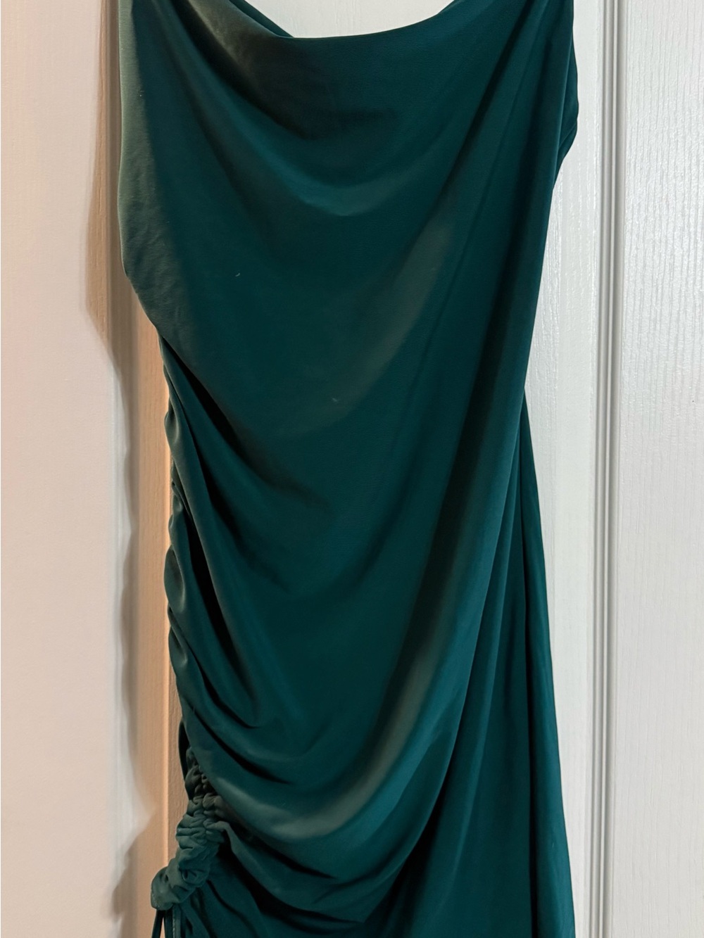 B Darlin Green Draped Mini Dress